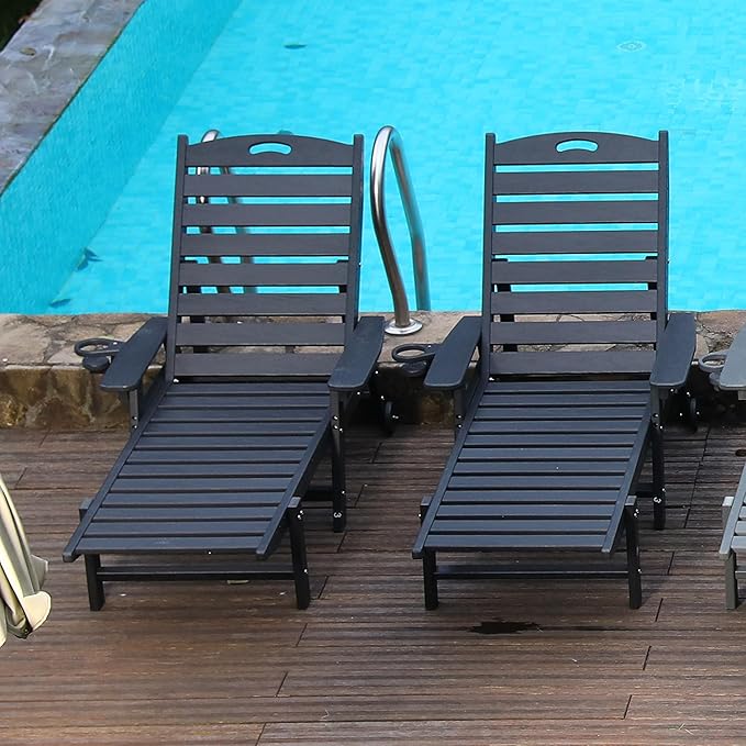 Outdoor Chaise Lounge Chair with Adjustable Backrest and Heavy-Duty Support for Ultimate Relaxation