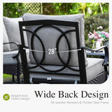 Sophia & William Extra Large Outdoor Patio Sofa Chairs Set 2 PCS Heavy-Duty Porch Furniture with High Back & Deep - Photo 6