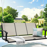 Textilene 3 Seat Hanging Swing, 5.2FT Patio Bench Swing - Photo 1