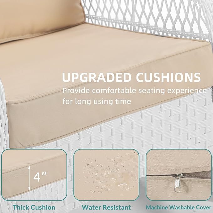 MEETWARM 3 Pieces Patio Conversation Set - Photo 2