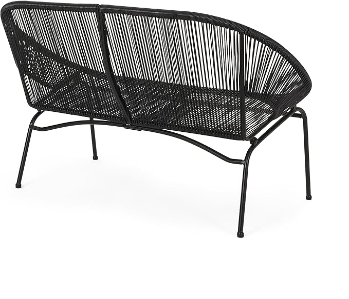 GDFStudio Patio Loveseat All-Weather Rattan 2 Seater Sofa Outdoor Patio Furniture Set for Balcony Poolside Backyard - Photo 6