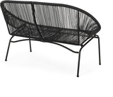GDFStudio Patio Loveseat All-Weather Rattan 2 Seater Sofa Outdoor Patio Furniture Set for Balcony Poolside Backyard - Photo 6