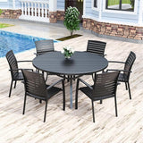 Outdoor Patio Round Dining Table - Photo 7