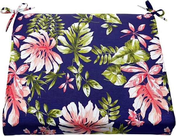 BrylaneHome Chair Cushion with Ties - 18.75" L x 18" W - Patio & Outdoor - Water - Photo 1