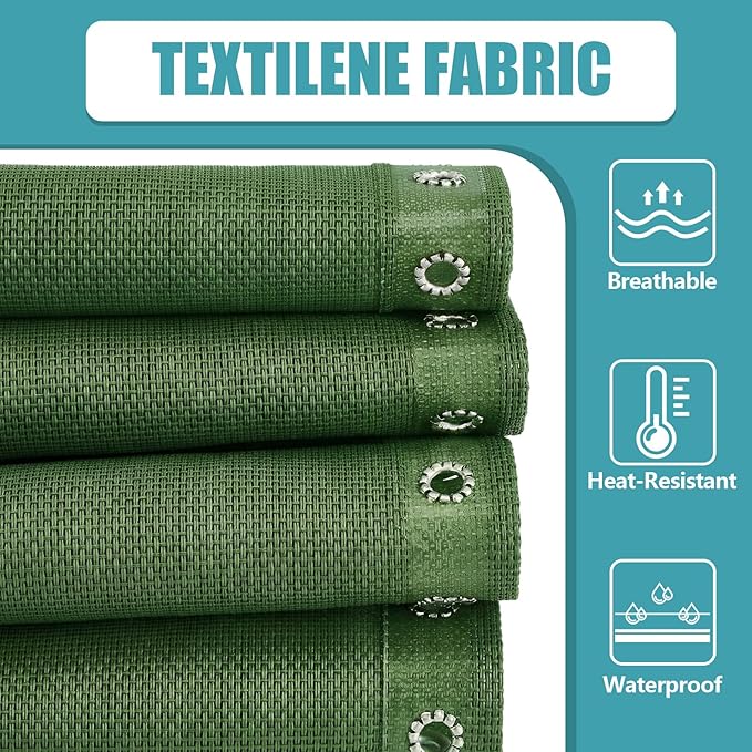 Queekay Chair Replacement Fabric with 4 Bungee Cord Lounge Chair Cloth Mesh Repair Kit for Patio Recliner Outdoor Lawn - Photo 4