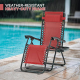Magshion Zero Gravity Lounge Chair, Adjustable Folding Recliner with Cup Holder Side Tray & Removable Headrest Pillow - Photo 10