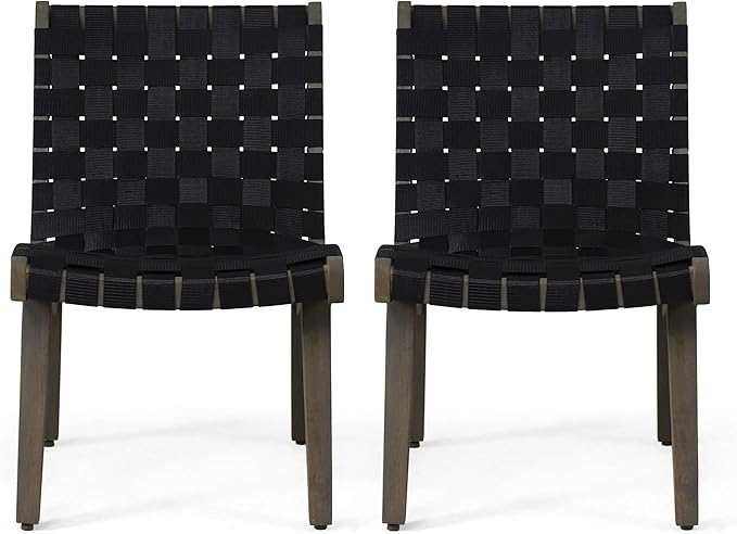 Christopher Knight Home Charlotter Outdoor Lounge Chair, Black + Gray
