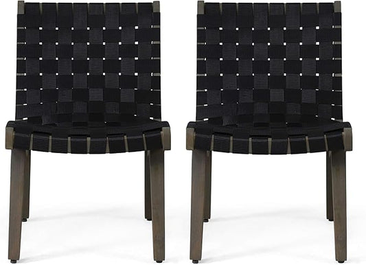 Christopher Knight Home Charlotter Outdoor Lounge Chair, Black + Gray