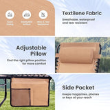 2 Pack Folding Chaise Lounge Chair 5-Position Adjustable Outdoor Recliner 400LB Capacity Portable Patio Camping Beach - Photo 9