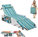 VINGLI Oversized Tanning Chair with Face Hole & Carrying Bag, Beach Lounge Chair Outdoor for Adults - Photo 1