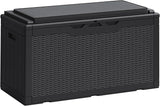 Greesum 100 Gallon Resin Deck Box Large Outdoor Storage Boxes with Cushions for Garden Tools, Patio Furniture Pillows - Photo 1