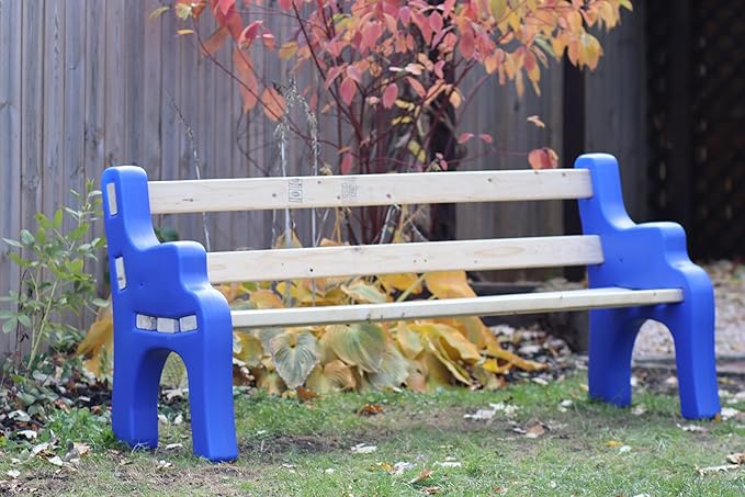 DIY Bench Ends Kit – Build Your Own Outdoor or Patio Bench – Fits Standard 2x4s, Hardware Not Included – Made in USA by Confer Plastics (Blue)