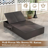 Tangkula Outdoor Rattan Daybed with 6-Level Adjustable Backrests - Photo 9