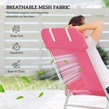 Outsunny Folding Chaise Lounge Chair, Pool Sun Tanning Chair, Outdoor Lounge Chair with Reclining Back - Photo 5