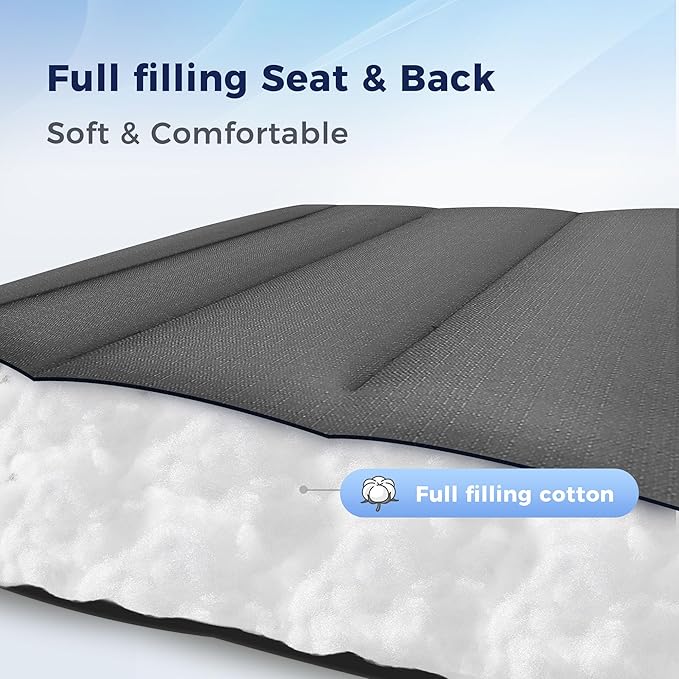 MAISON ARTS Oversized XXL Padded Zero Gravity Chair Set of 2, 30" Wide Seat Foldable Patio Recliner - Photo 8