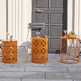 Y&M Patio Side Table, Indoor End Tables for Bedroom, Set of 3 Stacking Coffee Table for Living Room - Photo 6