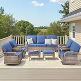 7 Pieces Outdoor Furniture Set with Swivel Chairs - Photo 9