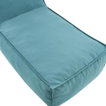 Merax Outdoor Bean Bag Lounge Chairs, 61" Outdoor Chaise Lounger Chair with Foam Filled, Cozy Outdoor Bean Bag Couch for Patio Pool Desk, Water-Resistant Fabric Sun Lounger Chair, Teal