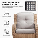 Belord Patio Chairs Set of 2-300 LBS Weight Capacity Outdoor Wicker Chairs with High Backrest Removable Cushion - Photo 6