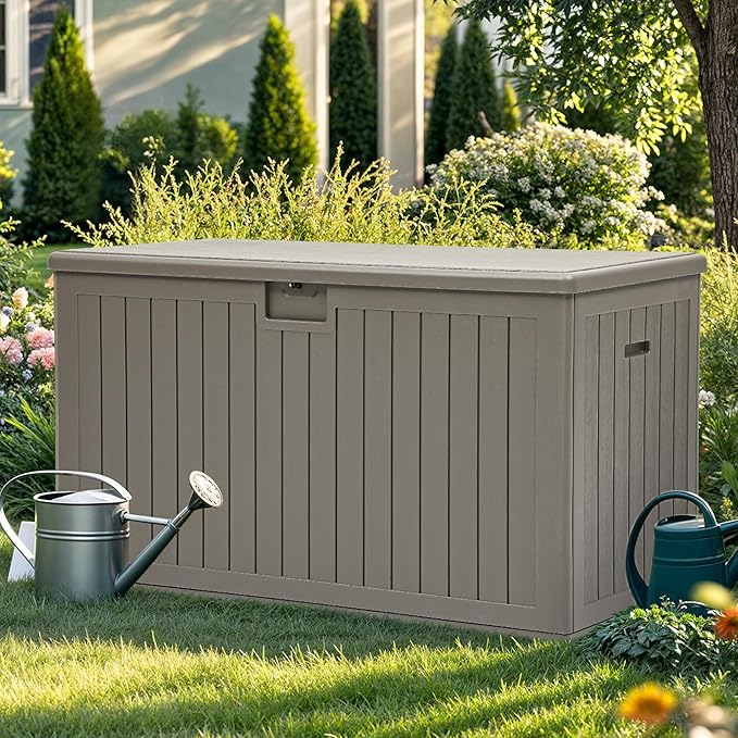 YITAHOME 220 Gallon Double-Wall Deck Box with Divider & Side Handles, Outdoor Large Storage for Patio Furniture Cushions - Photo 8