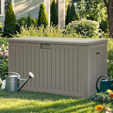 YITAHOME 220 Gallon Double-Wall Deck Box with Divider & Side Handles, Outdoor Large Storage for Patio Furniture Cushions - Photo 8