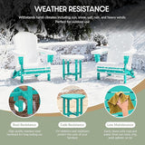 WestinTrends Dylan Adirondack Round Outdoor Side Table, Turquoise - Photo 5
