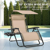 Best Choice Products 30” Wide Folding Zero Gravity Outdoor Recliner Patio Lounge Chair w/Adjustable Canopy Shade - Photo 3