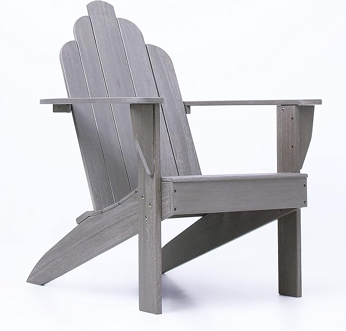 Cambridge Casual Arie Outdoor Teak Wood Adirondack Chair,/Weathered Gray - Photo 5