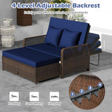Tangkula Patio Rattan Daybed with 4-Level Adjustable Backrest - Photo 6