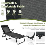 Tangkula 3-Piece Folding Outdoor Chaise Lounge Chair Set, 2 Recliner Chairs & 1 Patio Bistro Table w/Adjustable Backrest - Photo 7
