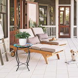 12 Inch Round Butterfly Glass Side Table, Patio Small Table, Outdoor Side Table, Outdoor Bar Table - Photo 6