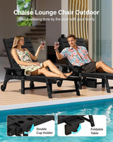 YEFU Chaise Lounge Chair Outdoor, Pool Lounge Chair with Adjustable Backrest - Photo 6