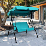 Tangkula 2 Person Porch Swing, Outdoor Swing with Removable Cushions, Solid Steel Structure - Photo 3