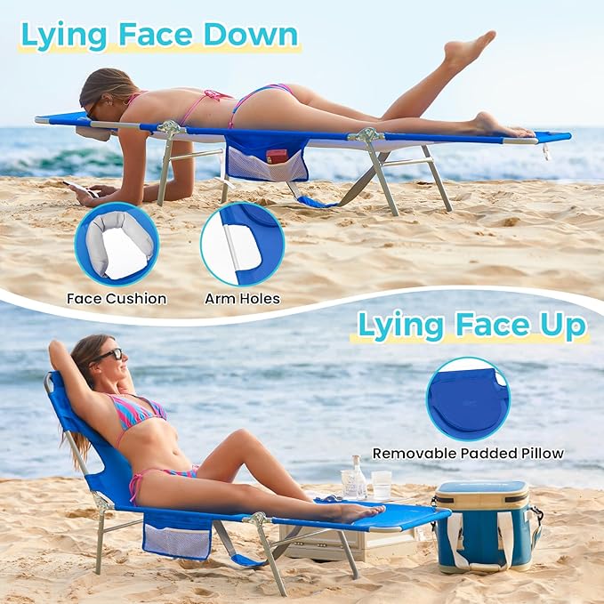 #WEJOY Folding Tanning Chair with Face Hole - Photo 4