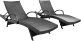 Christopher Knight Home Salem Outdoor Wicker Arm Chaise Lounges, 2-Pcs Set - Photo 1