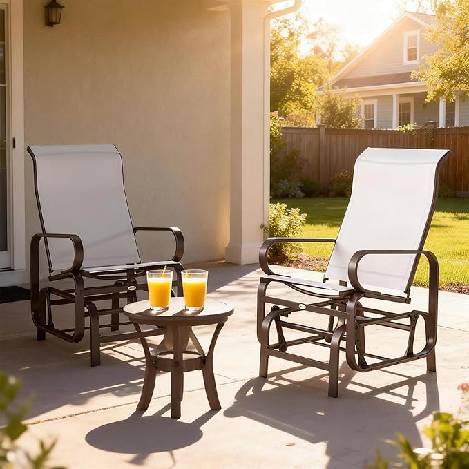 Outsunny Outdoor Glider Chair Set of 2 - Photo 9