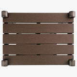 WestinTrends Malibu 36" Outdoor Adirondack HDPE 2-Tier Patio Side Table, Dark Brown - Photo 9