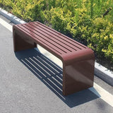 Outdoor Patio Bench, Park Bench Outdoor Bench Metal Bench Backless Benches, 660Lbs Weight Capacity, for Porch, Garden - Photo 1