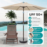 SERWALL Patio Chaise Lounge Chair Set of 2 with 9FT Patio Umbrella, 78'' HDPE Outdoor Lounger - Photo 3