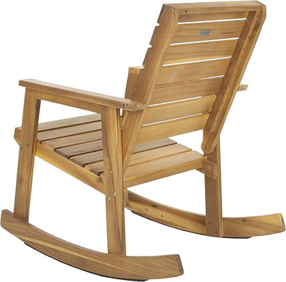 SAFAVIEH Outdoor Collection Alexei Ash Grey Rocking Chair