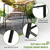 Zimtown Outdoor Swing Frame, Porch Swing Stand, Weatherproof Powder-Coated Metal, 450 lbs Weight Capacity - Photo 5