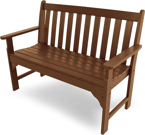 POLYWOOD GNB48TE Vineyard 48" Bench, Teak - Photo 1