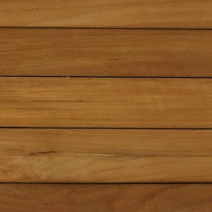 Sunnydaze Round Folding Solid Teak Outdoor Dining Table - Light Wood Stain Finish - 31 Inches