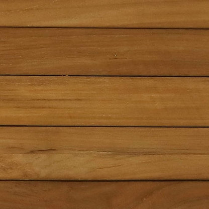 Sunnydaze Round Folding Solid Teak Outdoor Dining Table - Light Wood Stain Finish - 31 Inches