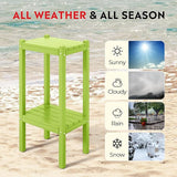 Costaelm Outdoor Side Table, 2-Tier Small Patio Coffee Tables for Outside, Outdoor End Tables for Patio - Photo 4