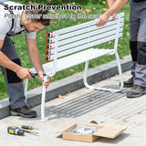Outdoor Benches Weatherproof, Metal Bench Outdoor, Capable of Carrying 660 lbs, Suitable for Gardens, Parks, lawns - Photo 8