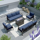 Gotland Aluminum Patio Furniture Set, Metal Outdoor Furniture with 45’’ 55 - Photo 1