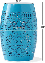 Christopher Knight Home Ruby Outdoor 12" Iron Side Table, Blue - Photo 3
