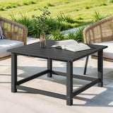 Costaelm Patio Conversation Table, Tatio Accent HDPE Outdoor Weather Resistant - Photo 2