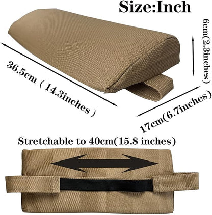 Ostlttyn Zero Gravity Chair Replacement Pillow Headrest with Elastic Band, Universal Soft Removable Padded Cushion Head Pillow for Zero Gravity Lounge Chair, Folding Patio Lawn Recliner Chair, Tan